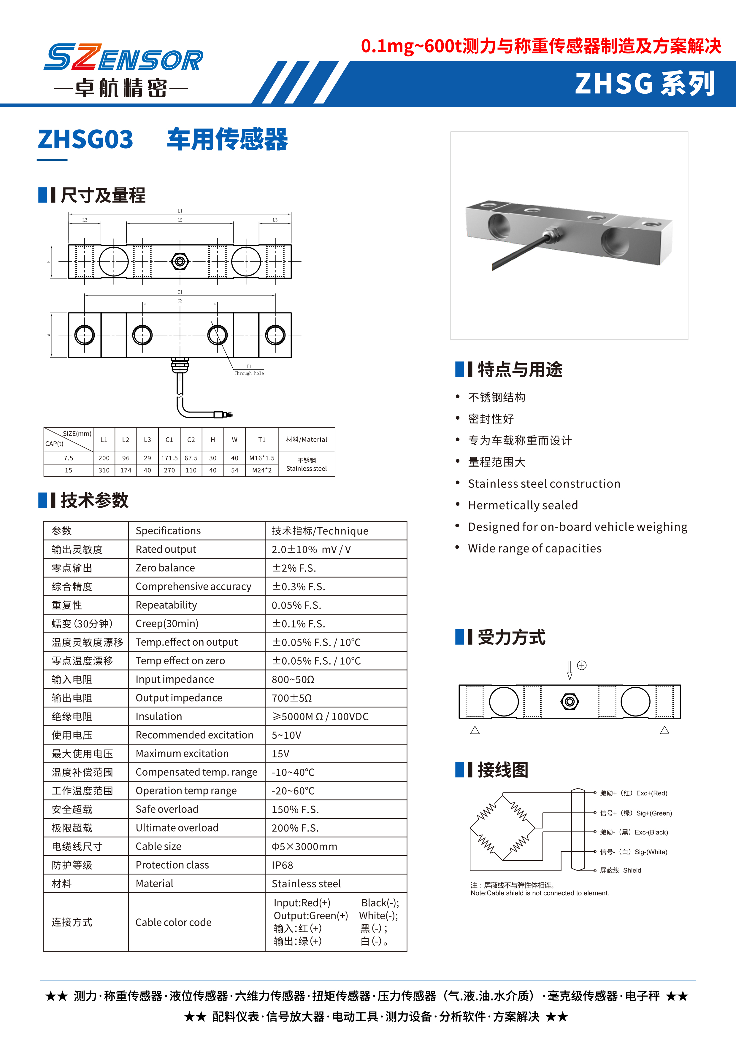 車用傳感器 ZHSG03