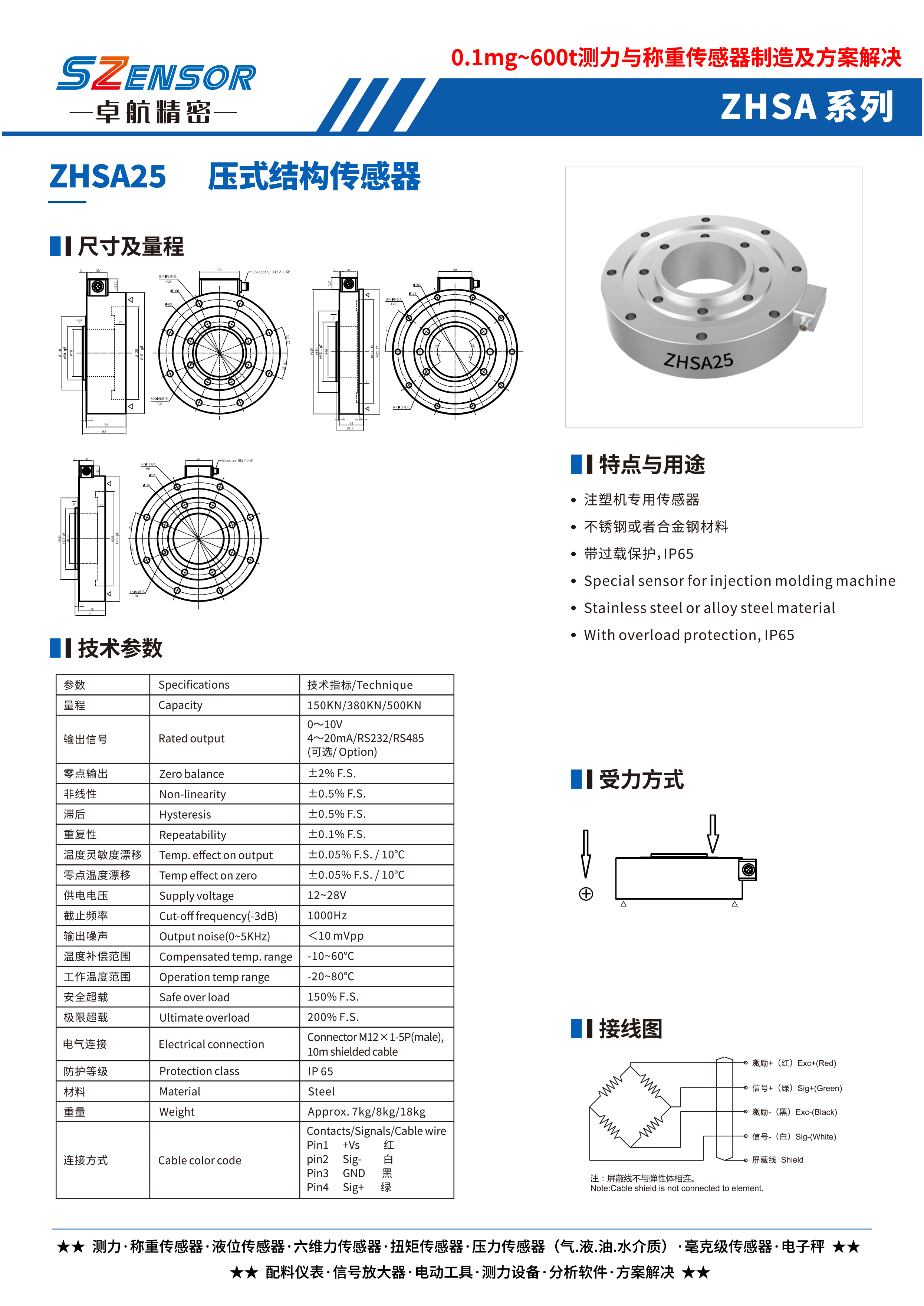 壓式結(jié)構(gòu)傳感器 ZHSA25