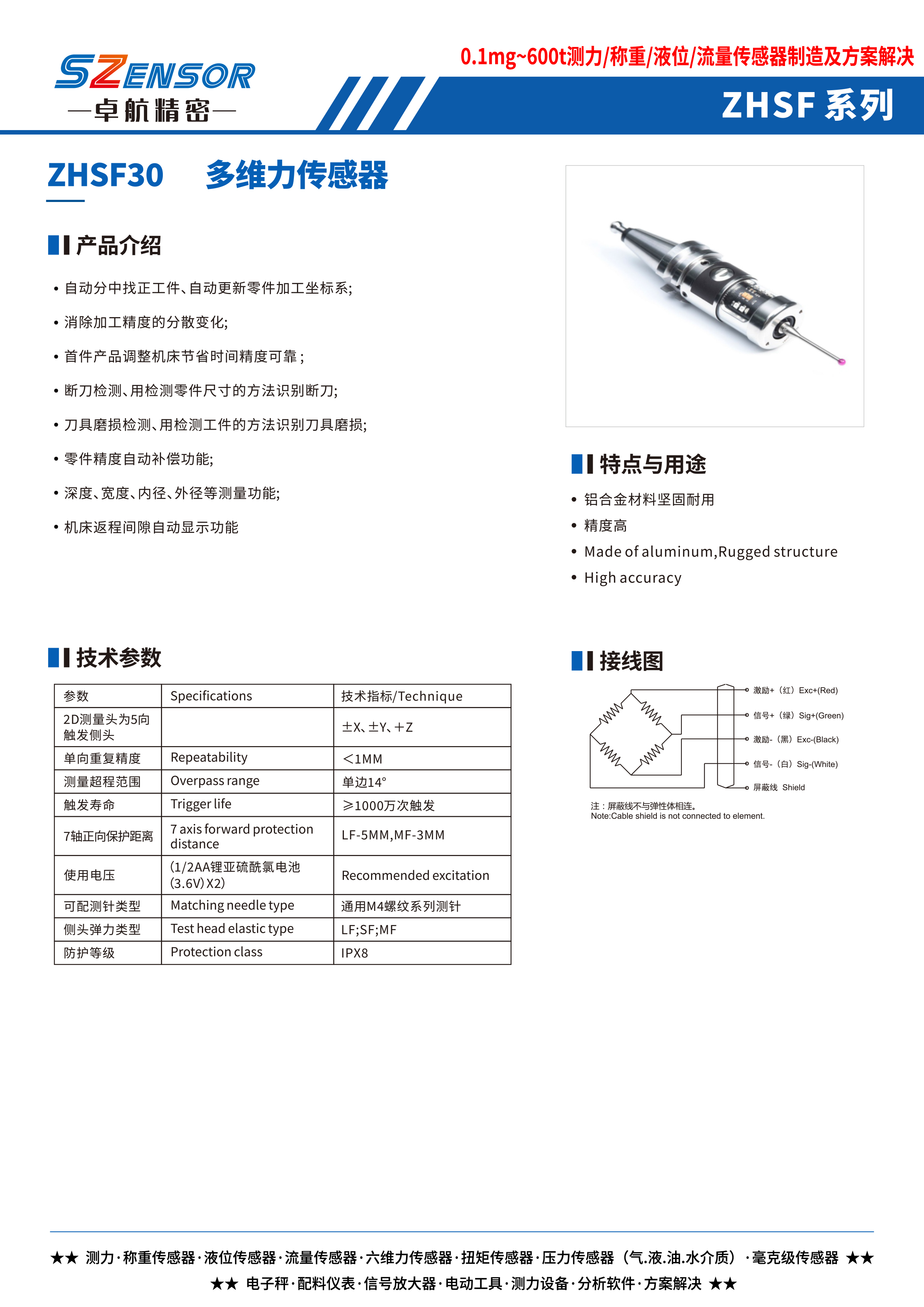 多維力傳感器 ZHSF30